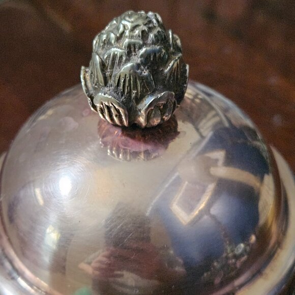 RUFFINO SMALL ARTICHOKE COPPER TOP GLASS KITCHEN COVERED STORAGE CANISTER JAR - Picture 8 of 13